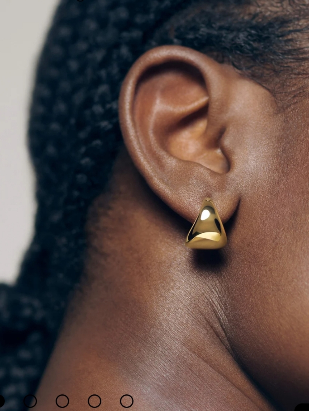 MONICA VINADER 18k Gold Vermeil Tapered Small Hoop Earrings - Picture 8 of 10